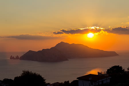 sunset on mountain thumbnail