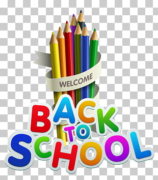 Back to School Transparent Decor, welcome back to school pencils illustration PNG clipart