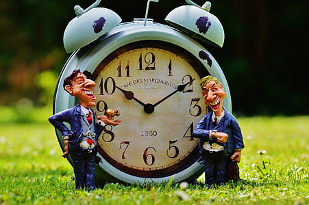 alarm clock on grass thumbnail