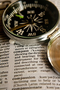 gray and black compass on book thumbnail