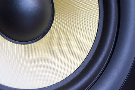 macro photo of black and gray subwoofer thumbnail