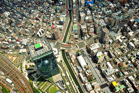aerial photography of city buildings thumbnail