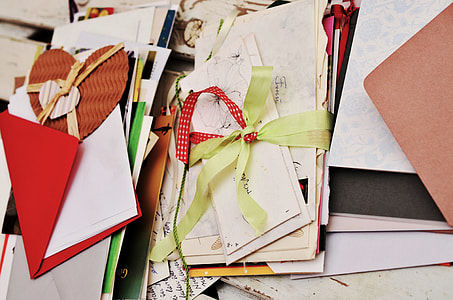 envelope and greeting card lot on table thumbnail