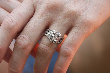 person wearing silver-colored ring thumbnail