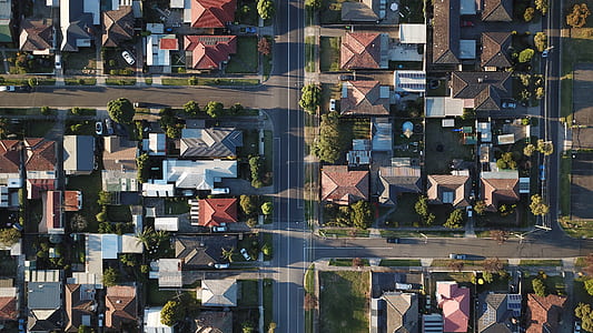 bird's-eye view photograph of town thumbnail