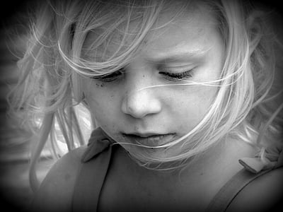 grayscale photography of girl face thumbnail