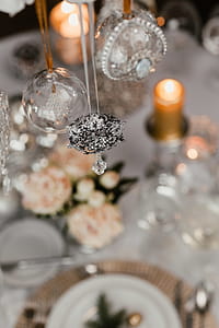 Silver Christmas decorations thumbnail