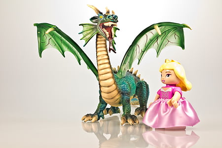 Super Mario dragon and princess figurines thumbnail