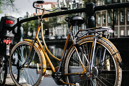 yellow and black city bike thumbnail