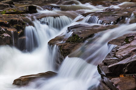 time lapsed photography of white waterfalls thumbnail