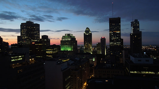 aerial view of building during sunset thumbnail
