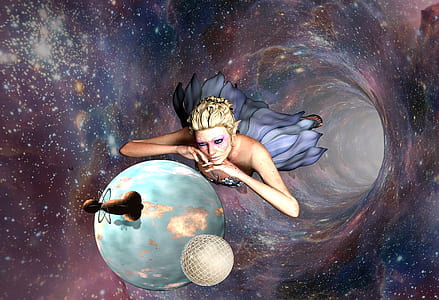 fairy and planet illustration thumbnail