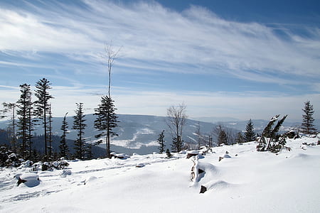 photo of glacier mountain covered with snow thumbnail
