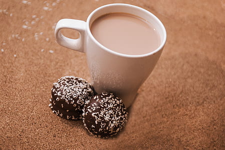 White Ceramic Mug With Coffee thumbnail