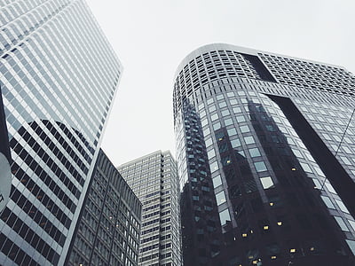 low angle photography of black building thumbnail
