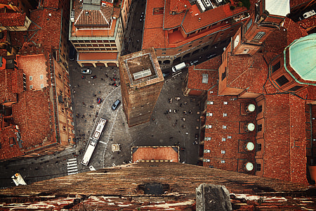 aerial photography of red buildings during daytime thumbnail