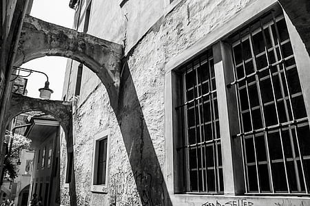 grayscale photo of building thumbnail