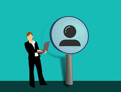 Illustration of business recruiter. thumbnail