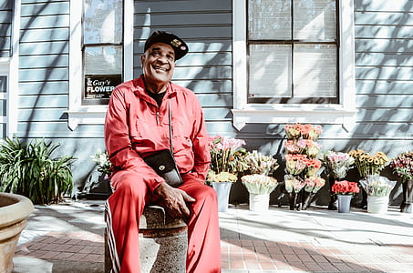 woman sitting concretel stool thumbnail