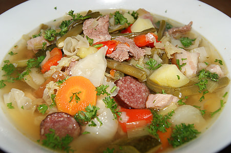 vegetable soup in bowl thumbnail