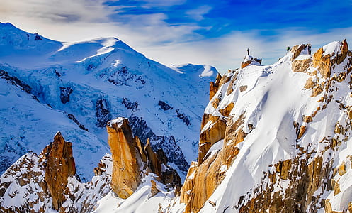 white and brown snow mountain thumbnail