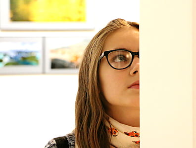 Woman in Black Frame Eyeglass thumbnail