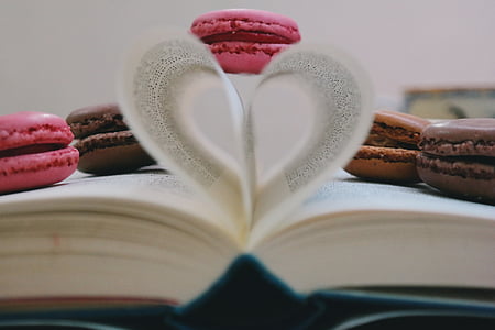 several macaroons on top of book thumbnail
