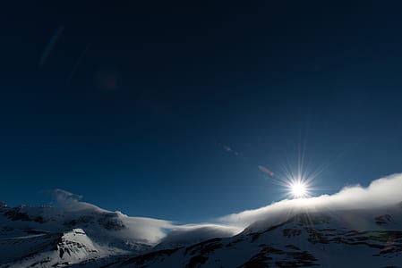 photo of glacier mountain during sunset thumbnail