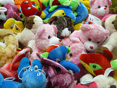 close up photo of assorted-color plush toy collection thumbnail