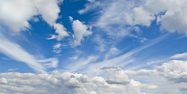 white clouds under blue sky thumbnail