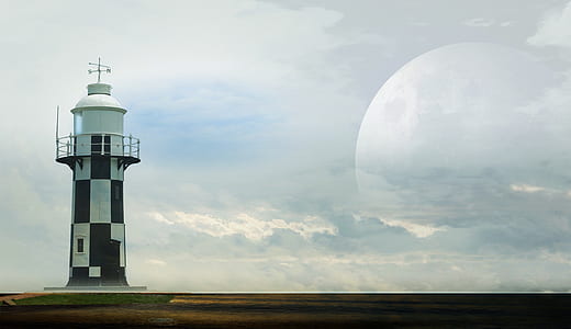 white and black lighthouse thumbnail