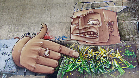 man pointing chest painting thumbnail