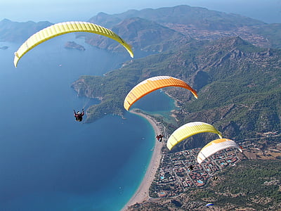 aerial photography of four gliders thumbnail