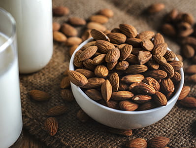 Brown Almonds in Bowl thumbnail