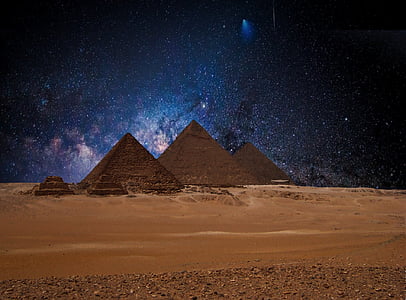 pyramids on desert thumbnail