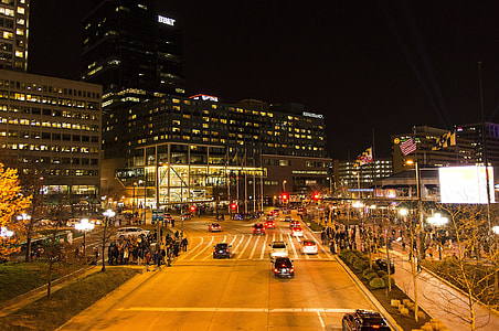 Night Time in Downtown Baltimore, Maryland thumbnail