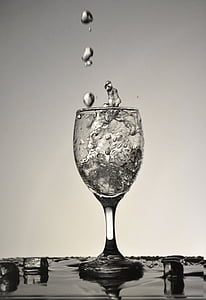grayscale photography of wine glass with water inside thumbnail