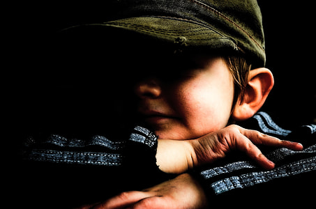 boy wearing blue long-sleeved shirt thumbnail