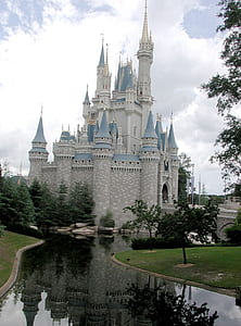 white and blue Cinderella castle during daytime thumbnail