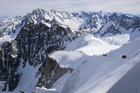 aerial photography of snow capped mountain thumbnail