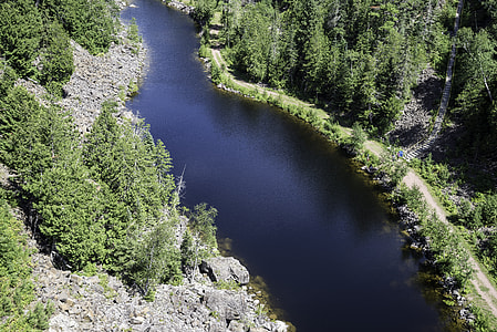 Closeup view of the canyon river at Eagle Canyon, Ontario thumbnail