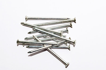silver steel concrete nail lot thumbnail