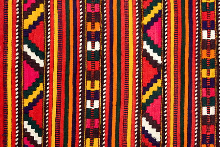 raw, colorful, textile, texture, red, orange thumbnail