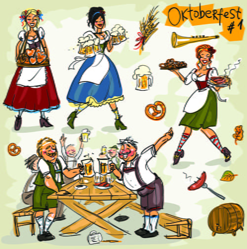 oktoberfest design elements vector