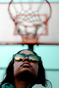 person under basketball hoop thumbnail