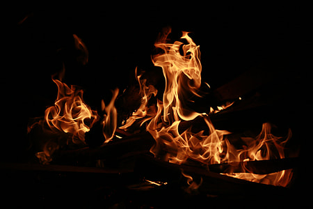flames during nighttime thumbnail