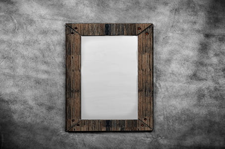rectangular brown wooden photo fame thumbnail