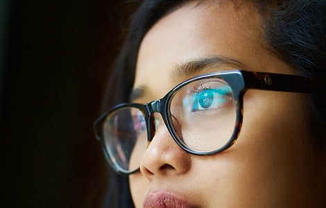 women's black framed eyeglasses thumbnail
