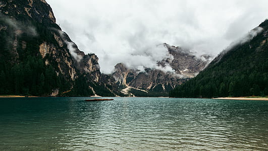 landscape, mountains, nature, water thumbnail