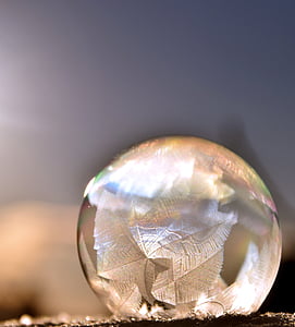 clear glass ball in shallow focus lens thumbnail